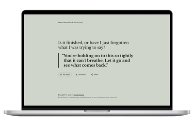 What Would Rick Rubin Say website